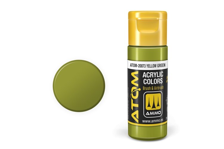 MIG20073 20 ml Acrylic Paint Bottle, Yellow Green
