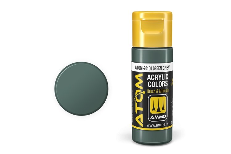 MIG20100 20 ml Acrylic Paint Bottle, Green & Gray