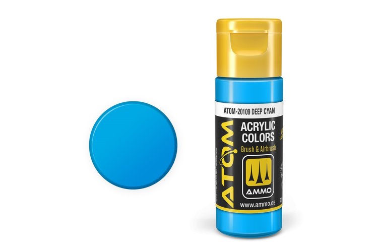 MIG20109 20 ml Acrylic Paint Bottle, Deep Cyan