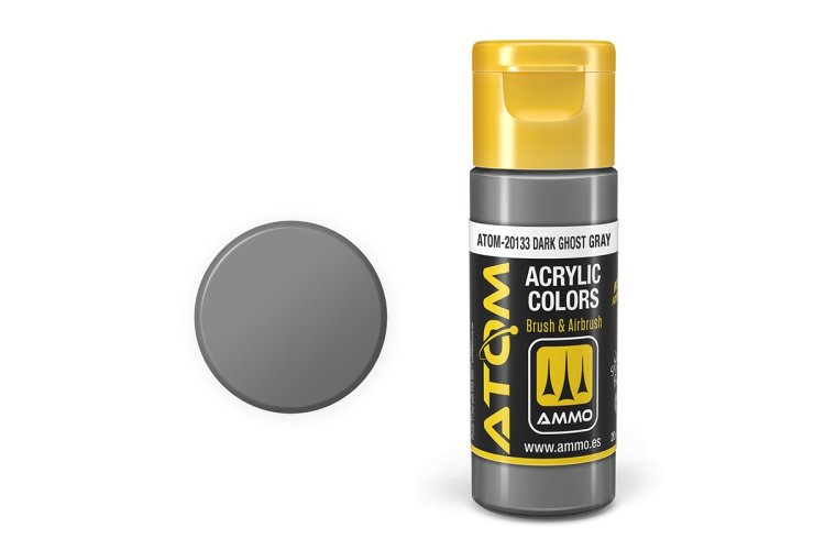 MIG20133 20 ml Acrylic Paint Bottle, Dark Ghost Gray
