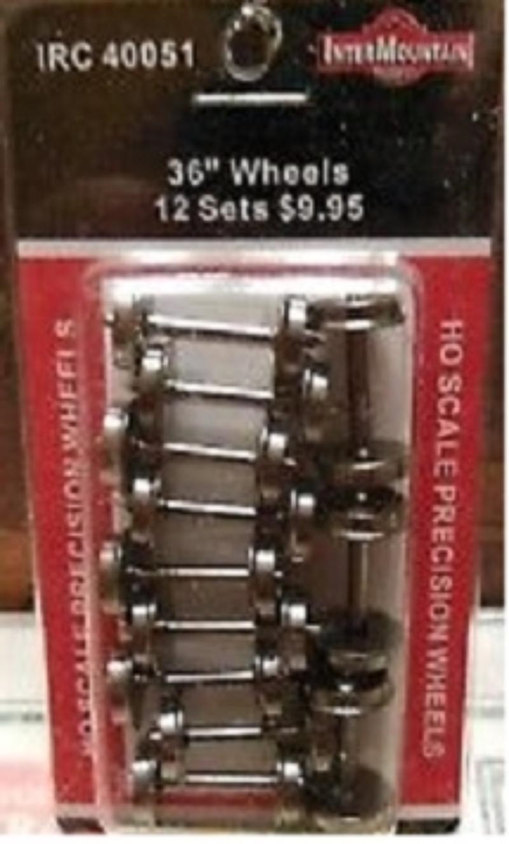 Picture of Intermountain IMR40051 HO Scale 36 in. All Brass Insulated Wheel Set - 0.110 in. - Pack of 12