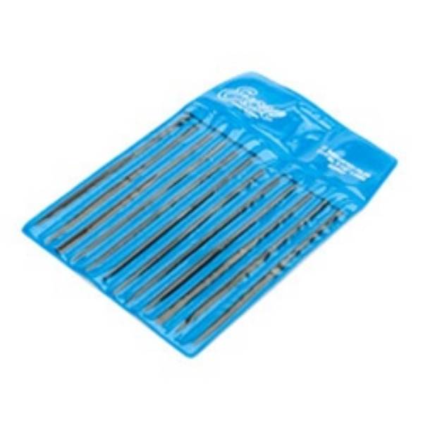 Excel EXL55607 No.2 5.5 in. Long Needle File Set, Assorted - 12 Piece