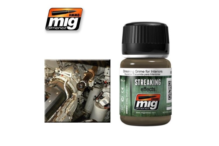 MIG1200 35 ml Acrylic Wash Effects Jar Streaking Grime Enamel Thinner for Interiors