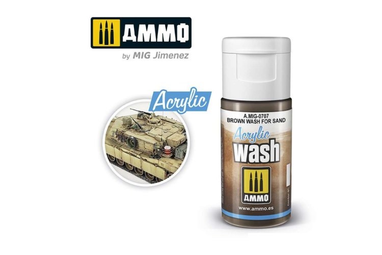 MIG0707 15 ml Acrylic Wash Effects Jar for Sand, Brown