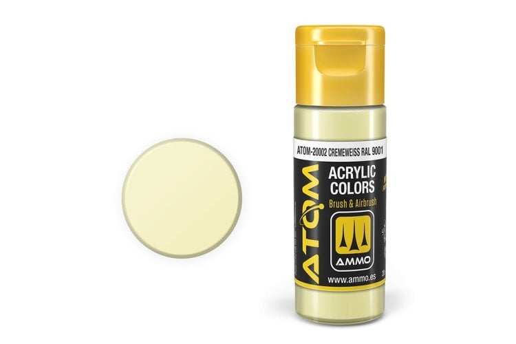 MIG20002 20 ml Acrylic RAL9001 Paint Bottle, Creme Weiss