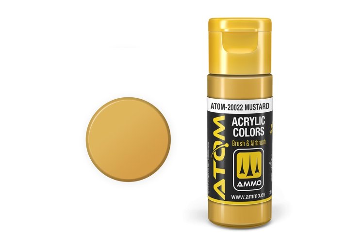 MIG20022 20 ml Acrylic Paint Bottle, Mustard