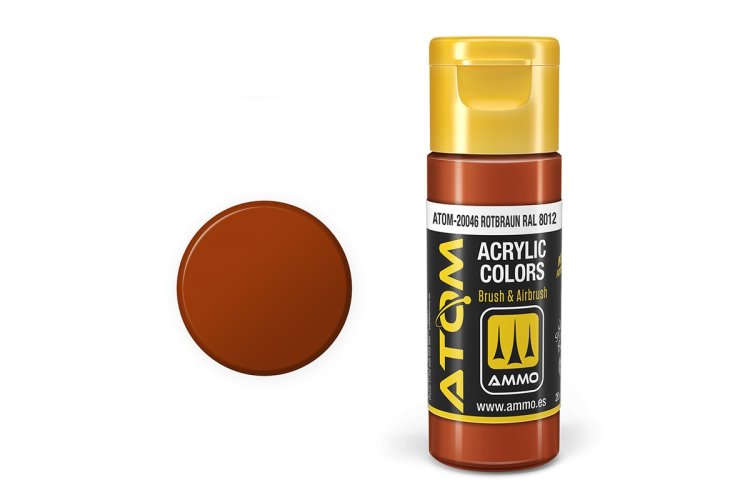MIG20046 20 ml Acrylic RAL8012 Paint Bottle, Rot Braun