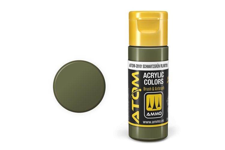 MIG20101 20 ml Acrylic RAL70 Paint Bottle, Schwartzgrun