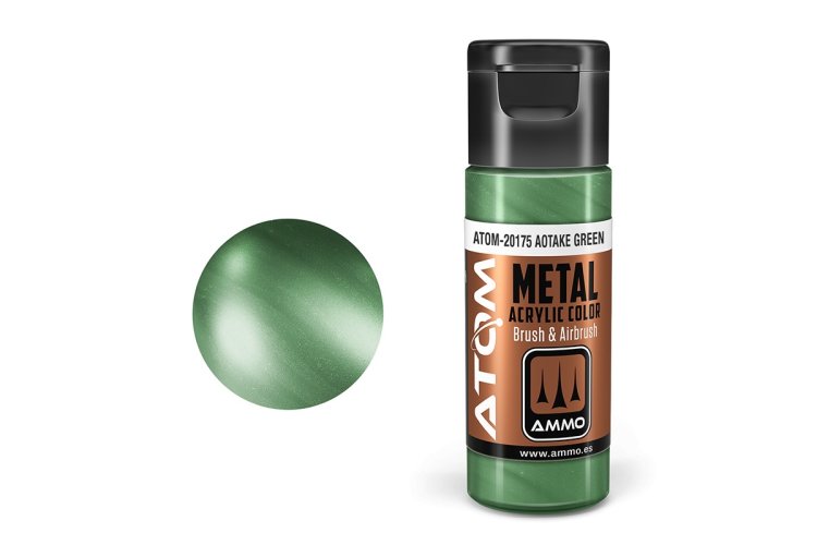 MIG20175 20 ml Acrylic Paint Bottle, Metallic Aotake Green