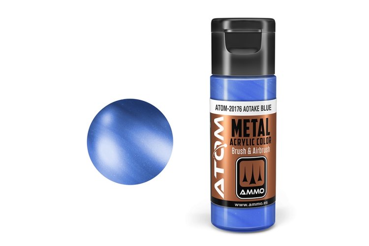 MIG20176 20 ml Acrylic Paint Bottle, Metallic Aotake Blue