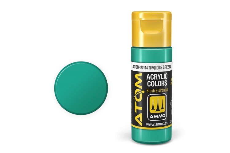 MIG20114 20 ml Acrylic Paint Bottle, Turquoise Green