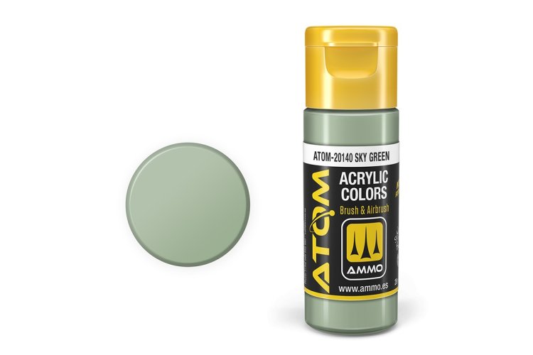 MIG20140 20 ml Acrylic Paint Bottle, Sky Green