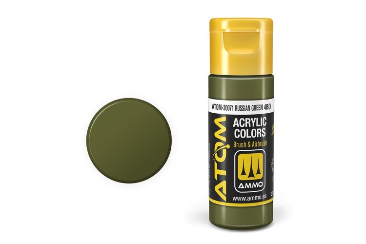 MIG20071 20 ml Acrylic 4BO Paint Bottle, Russian Green