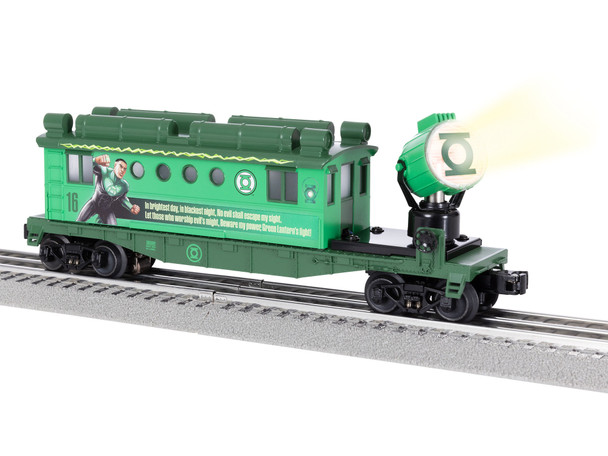 LNL2428300 O Scale Green Lantern Power Ring Searchlight Caboose Model Train - Green