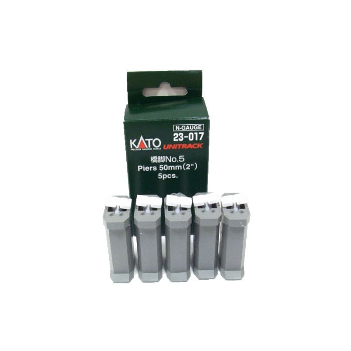 KAT23-017-1 50 mm N Scale Single Track Pier Set, 5 Piece