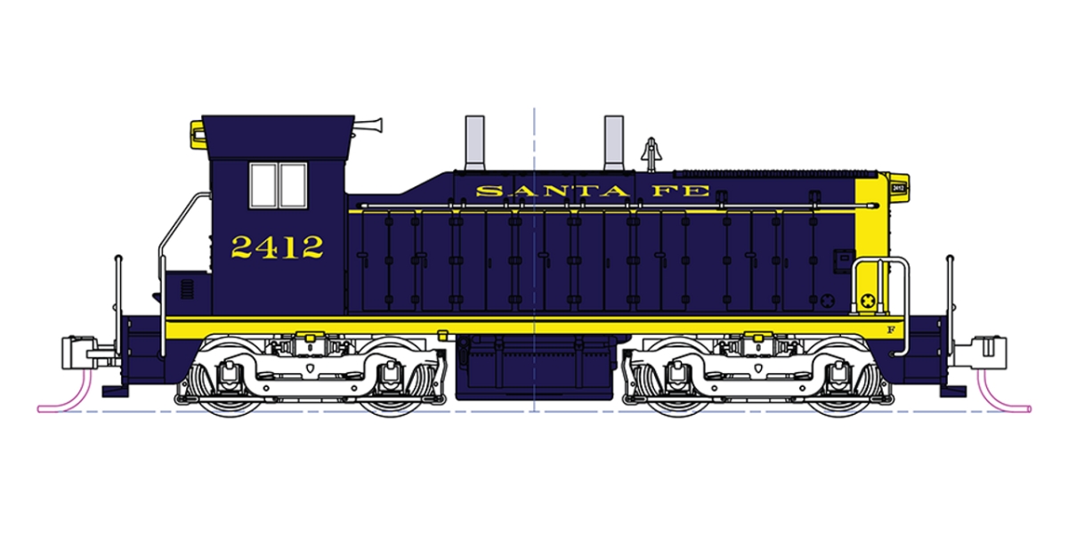KAT1764376 N Scale EMD NW2 Santa Fe No.2414 Model Train