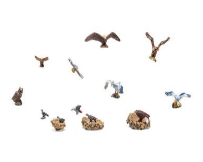 WOO1970 HO Scale Birds & Nests Model Figures