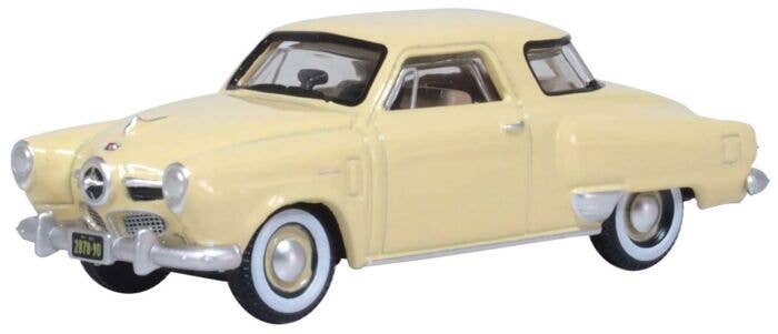 OXD87SC50001 HO Scale Studebaker 1950 Champion Starlight Coupe Model Car - Tulip Cream