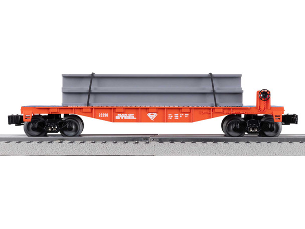 LNL2428290 O Scale Superman Steel I-Beam Flat Model Car