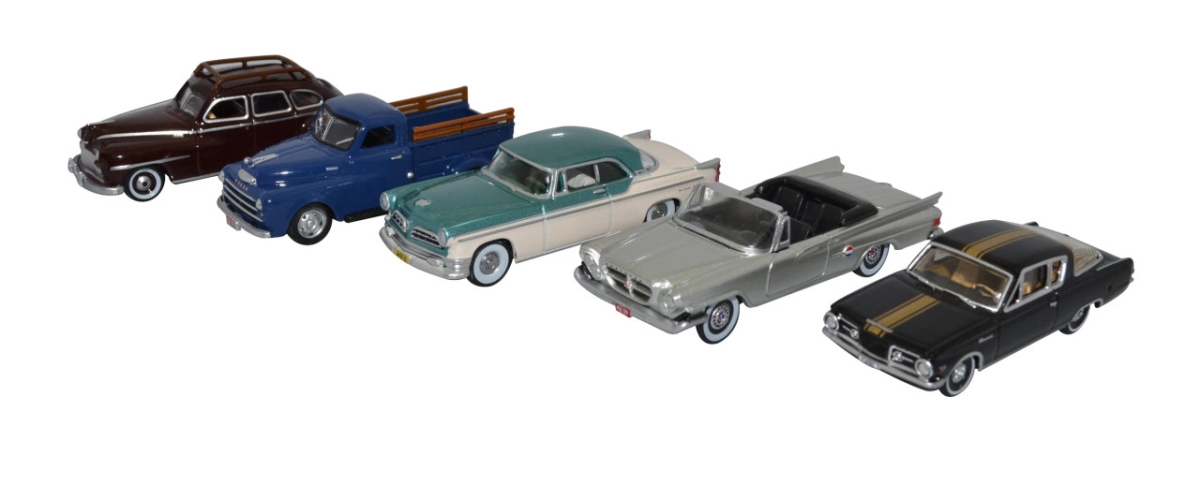 OXD87SET003 HO Scale Chrysler 100THST Model Car Set - 5 Piece