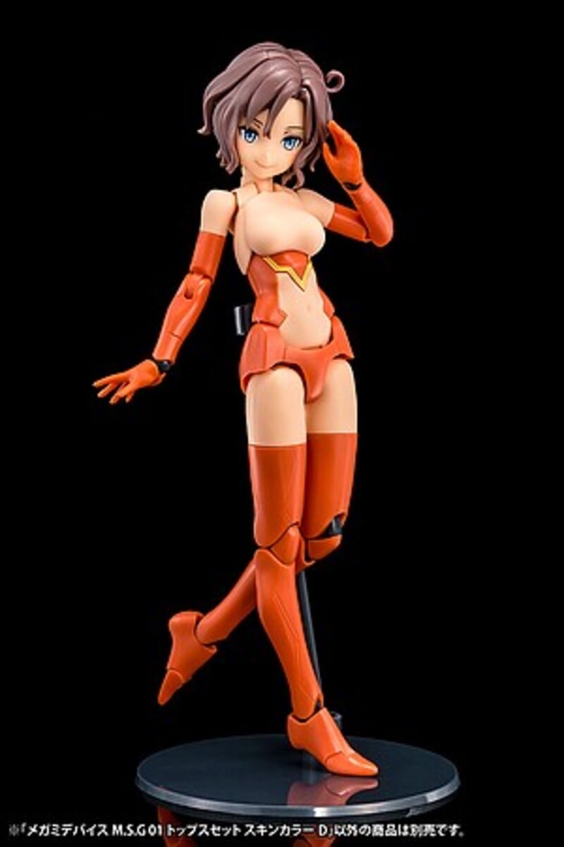 KOTKP596 1-1 Scale Megami Device M.S.G. 01 Top Set Plastic Figurine Model Kit, Skin Color D