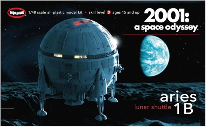 MOE2001-7 1-48 Scale 2001 A Space Odyssey Aries 1B Lunar Carrier Model Kit