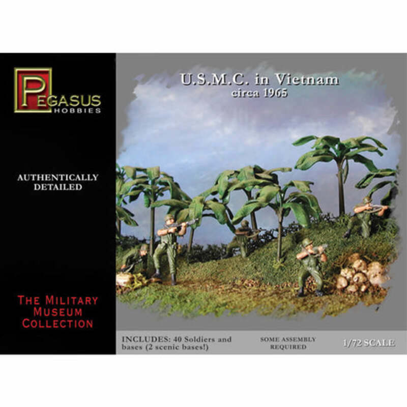Pegasus PEG7401 1-72 Scale USMC in Vietnam Plastic Soldiers Figure