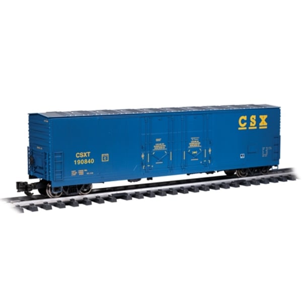 BAC93571 No.190840 53 ft. G-Scale Evans Double-Plug-Door Boxcar CSX Model Train - Blue & Yellow