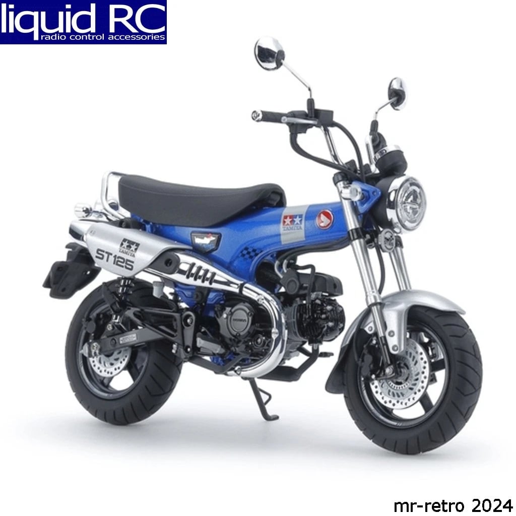 TAM14142 1-12 Scale Honda Dax125  Limited Edition Plastic Model Kit, Blue & Gray