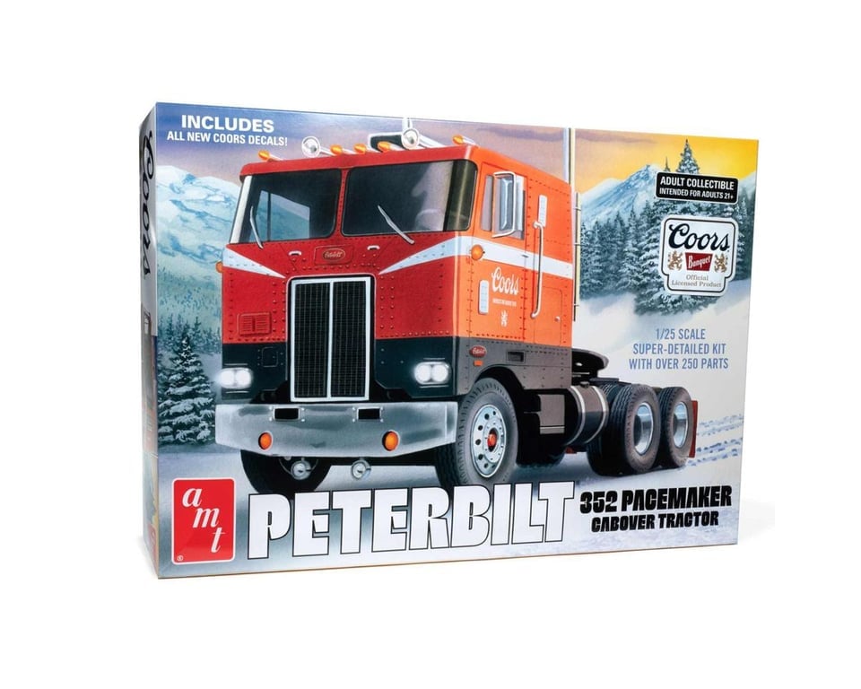 1375 1 by 25 Scale Peterbilt 352 Pacemaker Coe Coors Beer Model Truck