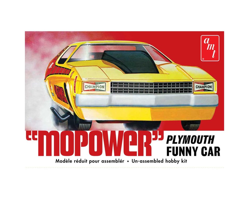 1473 1 by 25 Scale Mopower Plymouth Funny Model Car