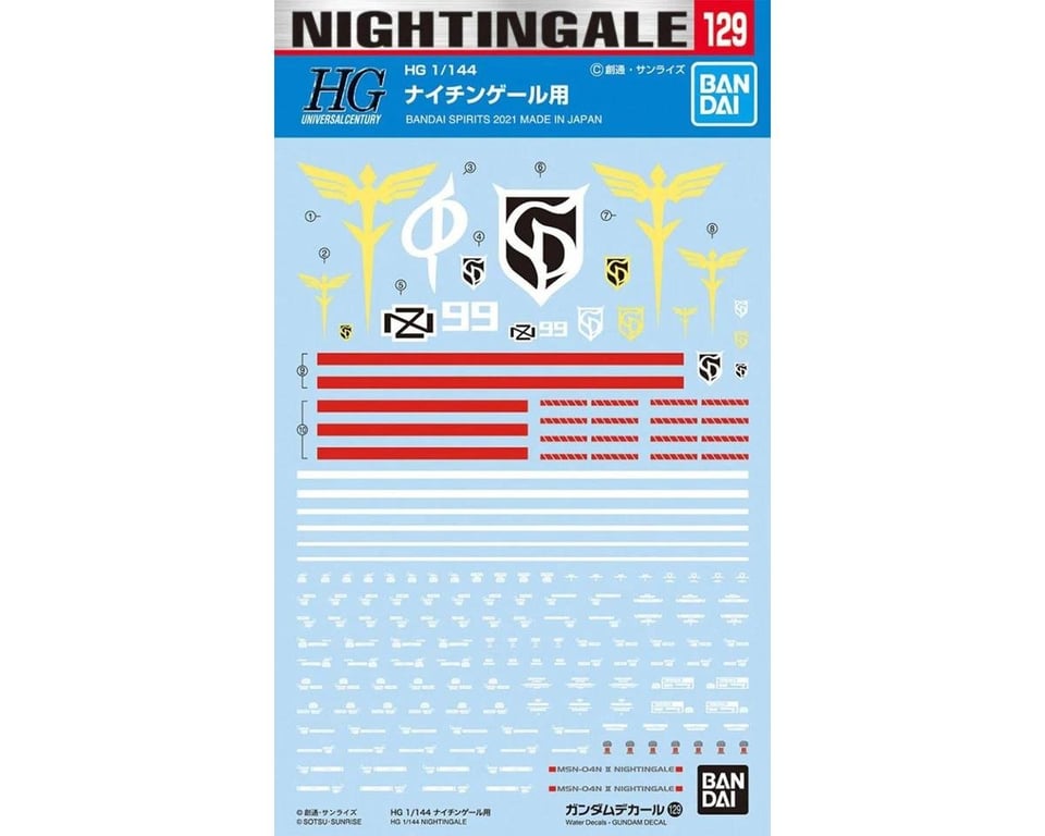 BAS2578998 1 by 144 Scale Nightingale Chars Counterattack Waterslide Decals