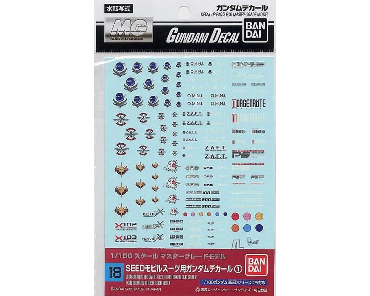 BAS2569882 GD-18 Gundam Seed Multi-Use Waterslide Decals