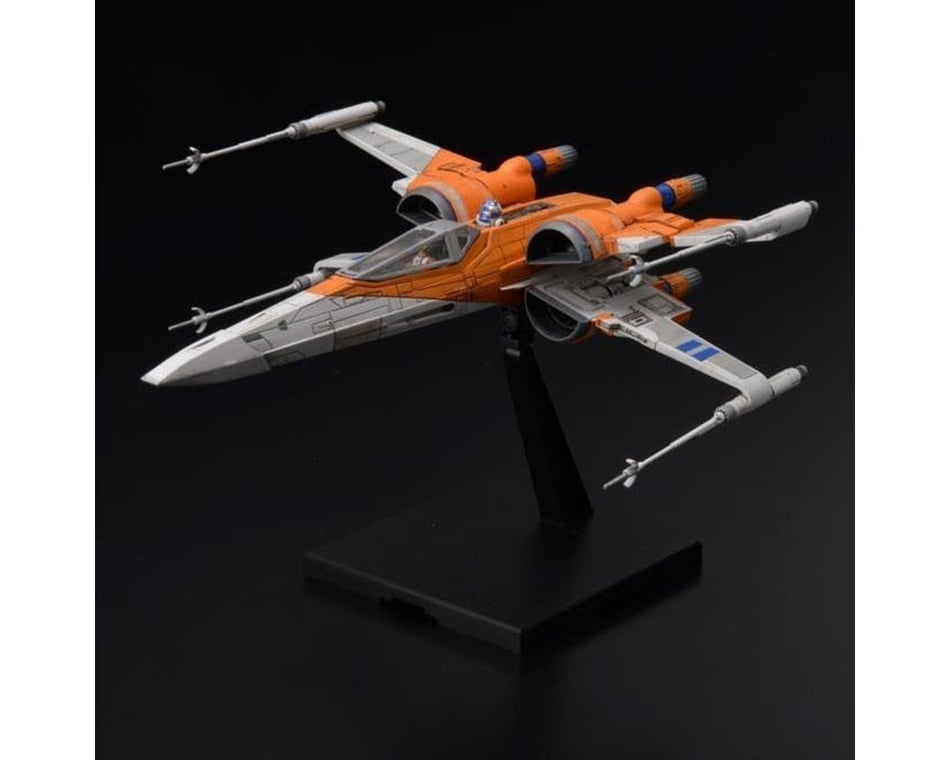BAS2482315 1 by 72 Scale Poes X-Wing Fighter Model Action Figure Kit