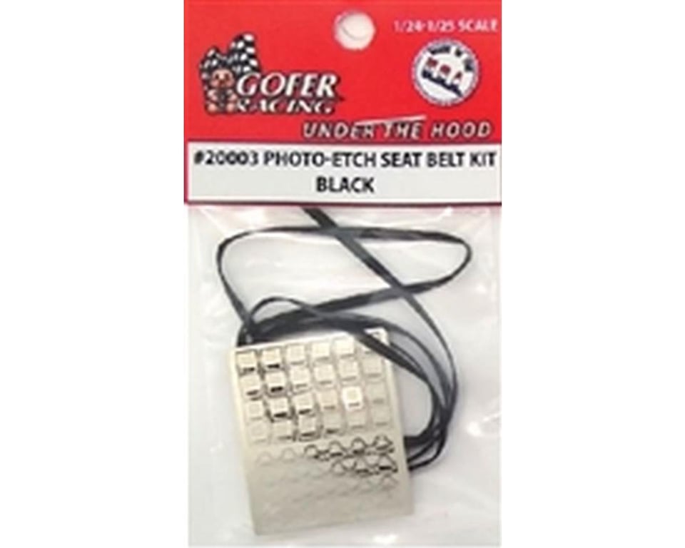 Picture of Gofer Racing GOF20003 Photo Etch Seat Belt&#44; Black