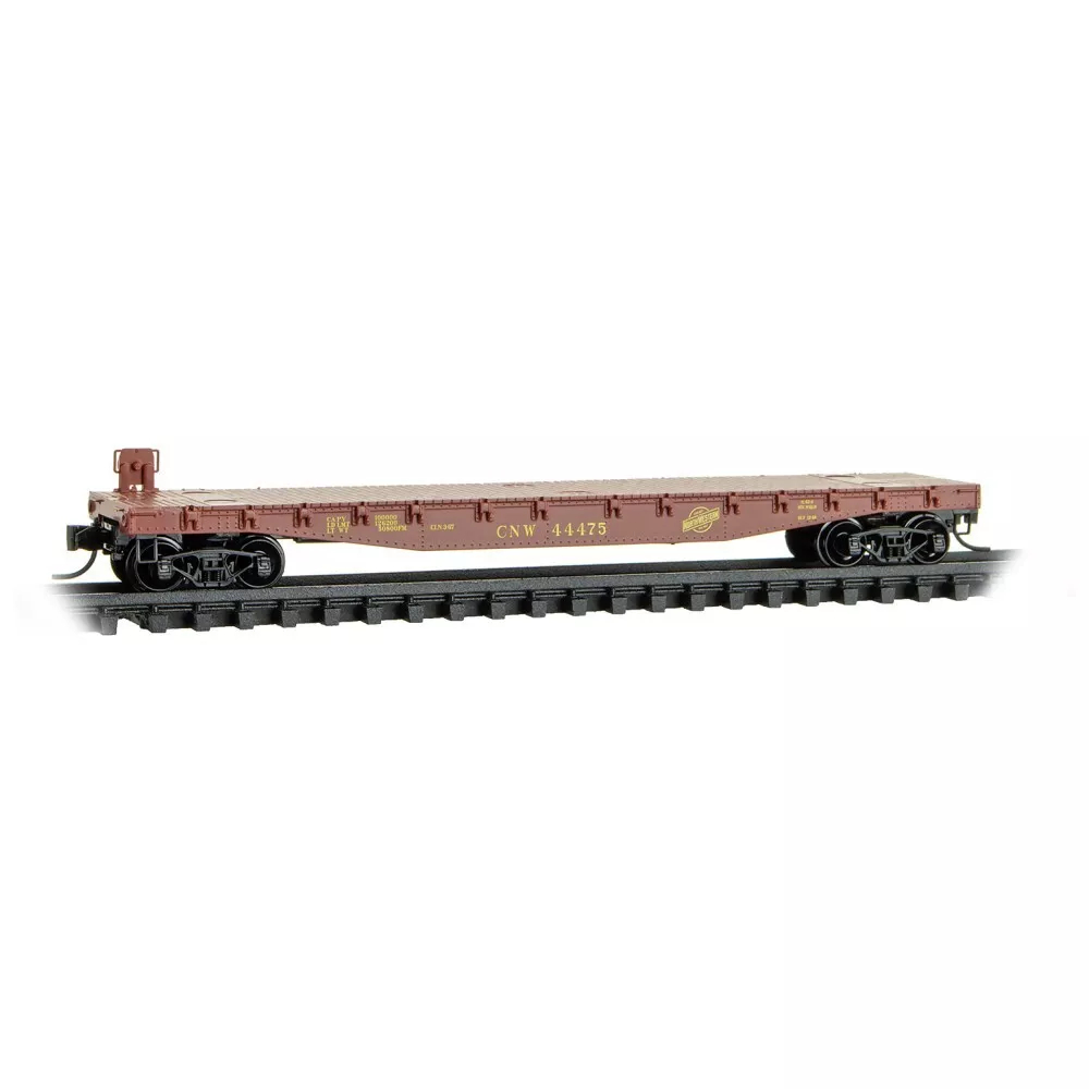 MTL04500800 N Scale Chicago & North Western 44475 Flat Buffer Car Model Train