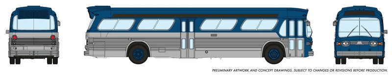 RAP573096 N Scale Generic   Look Model Bus, Blue
