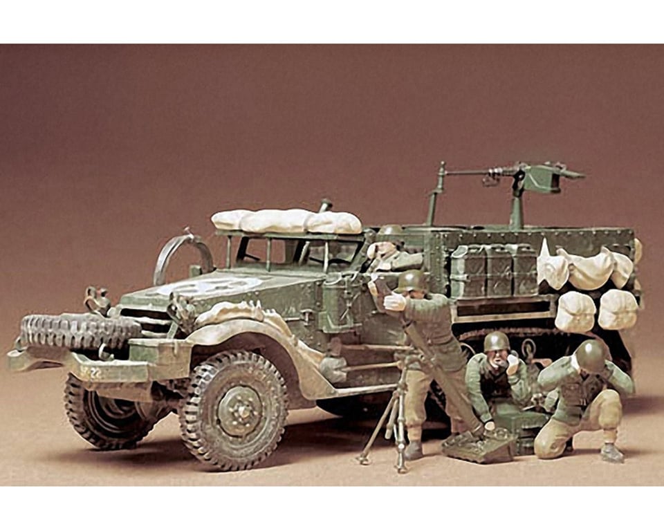 TAM35083 1 by 35 Scale US M21 81 mm Mortar Carrier Halftrack with 4 Figures