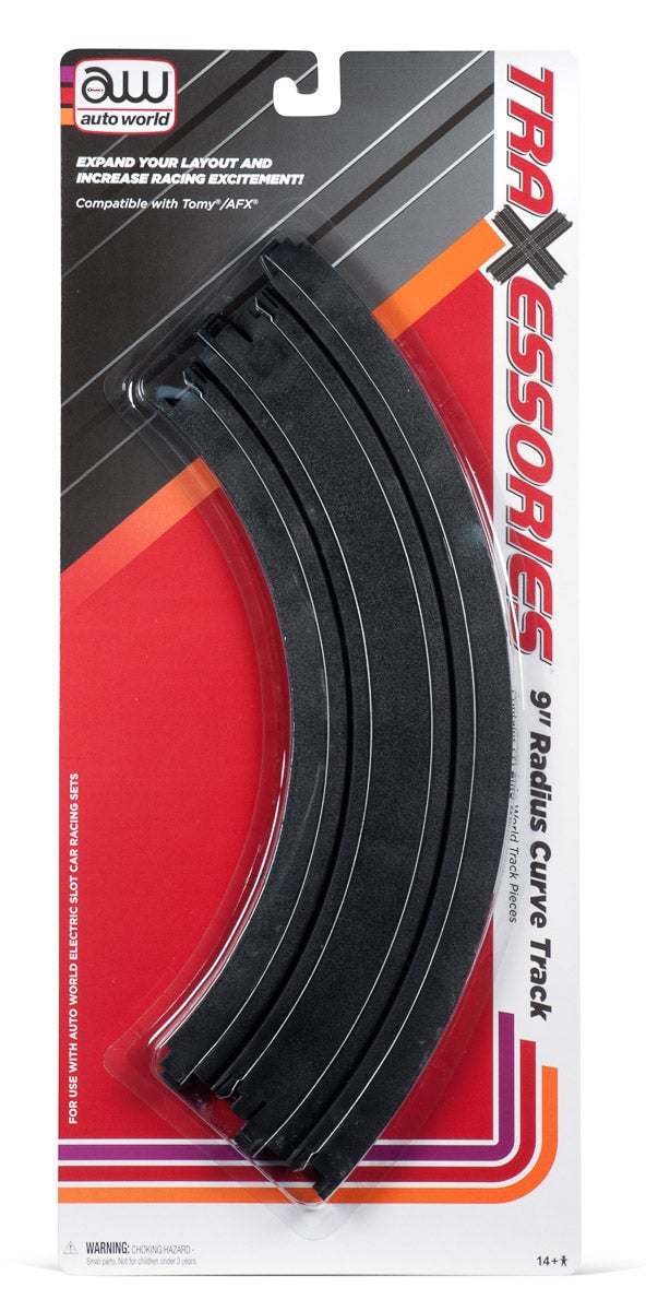 AWD00173 9 in. Curved Track for Model Train - Pack of 2