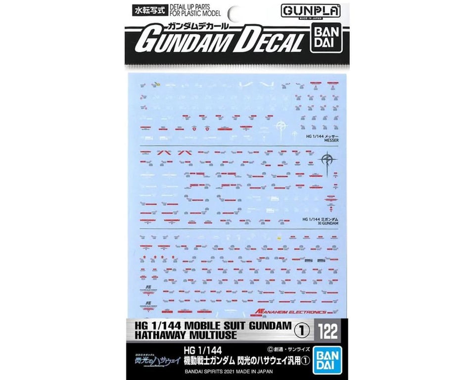 BAS2578991 GD-122 Mobile Suit Gundam Hathaways Flash Waterslide Decals