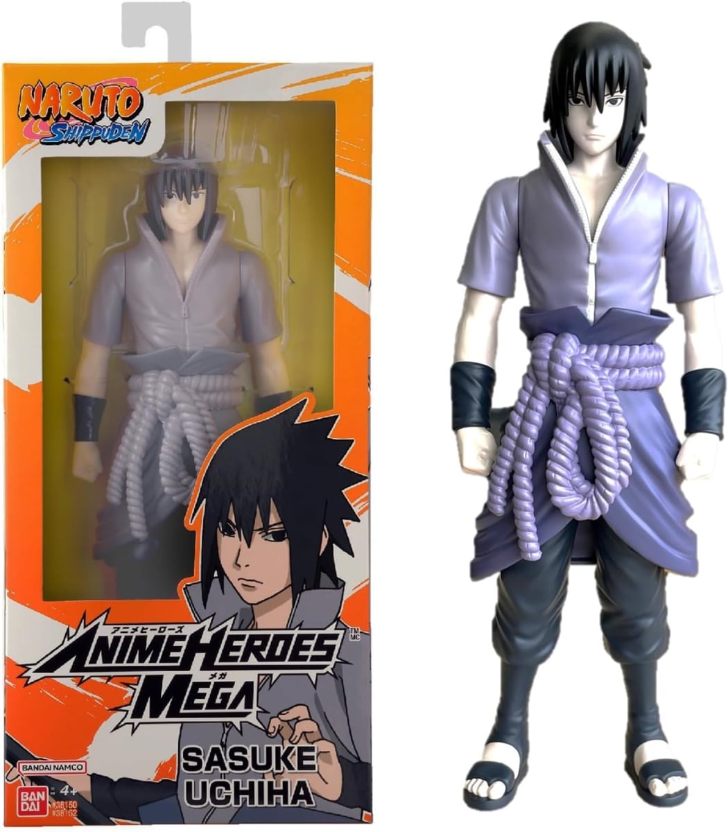 BAS38152 12 in. Mega Naruto Uchiha Sasuke Anime Heroes Action Figure