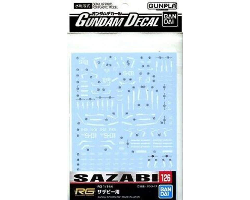 BAS2578995 1 by 144 Scale GD-126 Sazabi Chars Counterattack Waterslide Decal
