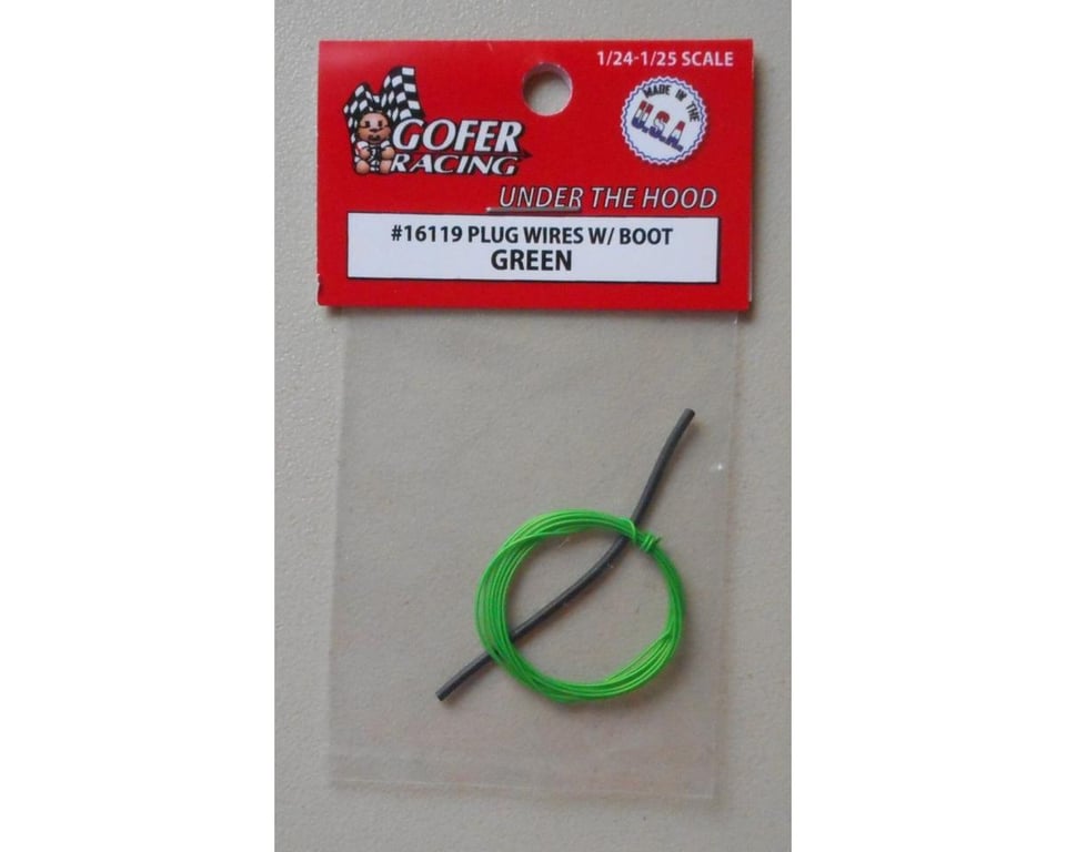 Picture of Gofer Racing GOF16119 Plug Wires with Boot&#44; Green
