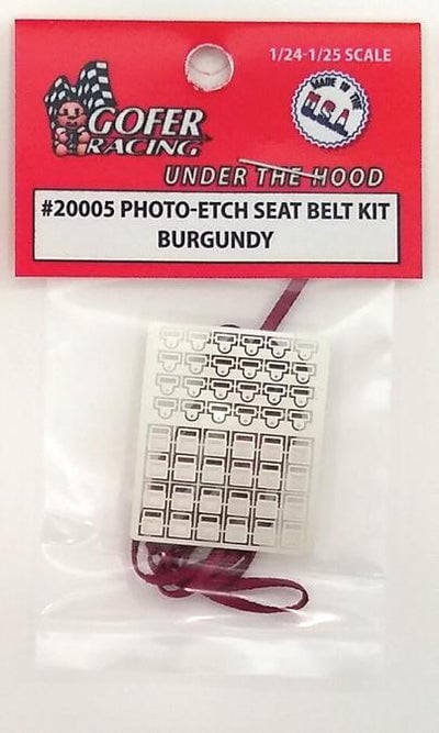 GOF20005 Photo Etch Seatbelt, Burgundy