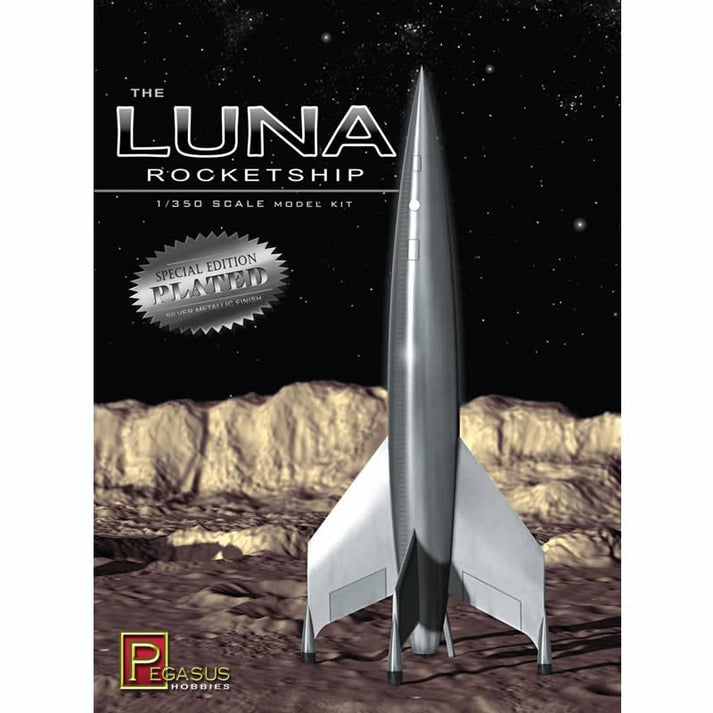 PEG9310 1 by 350 Scale Silver Finish Luna Model Rocketship