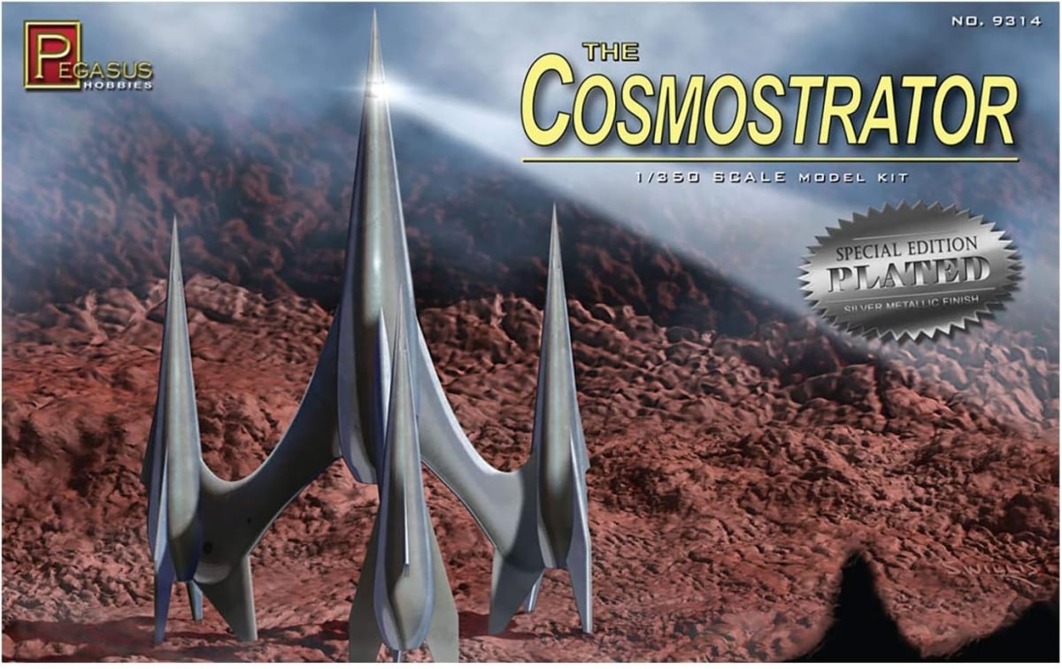 PEG9314 1 by 350 Scale Silver Finish Cosmostrator Model Spacecraft