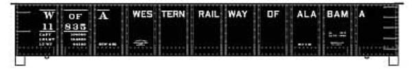 Picture of Accurail ACU81733 41 ft. HO Scale Steel Gondola Western Railway of Alabama Model Train