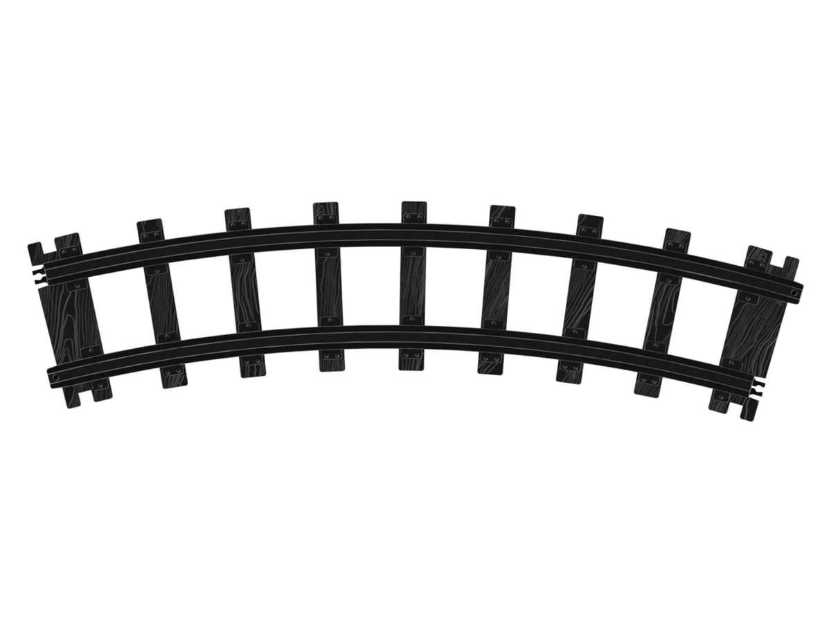 LNL712138 O Scale Battery Operated Curve Track - Pack of 12