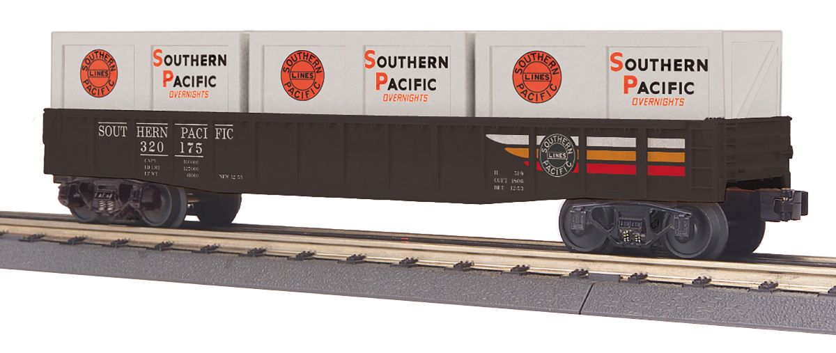 MTH MTH3072253 O Scale Southern Pacific Gondola Car with Crates Model Train -  MTH Electrc Trains