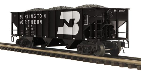 MTH MTH2096843 O Scale Burlington Northern 3-Bay Hopper Car Model Train -  MTH Electrc Trains